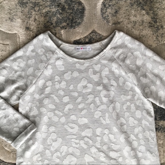 Buddy Love Gray Leopard Sweater - Picture 2 of 3